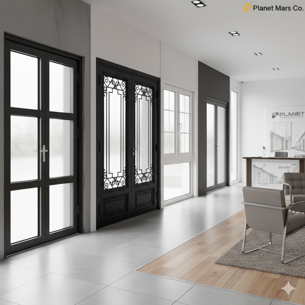 الابواب والنوافذ أبواب حديد ليزر